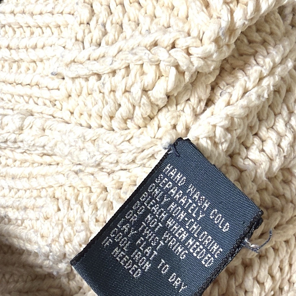 Vintage Polo Ralph Lauren Cricket Sweater Mens L XL Cable Knit Tennis 90s Cream - Picture 5 of 12